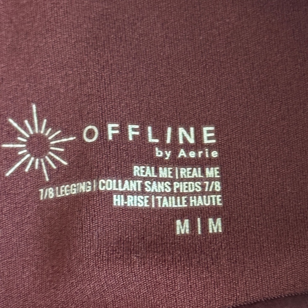 OFFLINE By Aerie Hi-Rise 7/8 Legging Burgundy Size Medium Real Me Medium - Picture 7 of 9